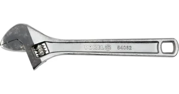 Vorel Klíč nastavitelný 250mm / Nastavitelný klíč / rozevření čelistí 30mm / chromovaná ocel (TO-54062)
