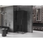 MEXEN/S - Velar L Duo sprchový kout, posuvné dveře 90 x 80, grafit, grafit metal 871-090-080-02-43-95