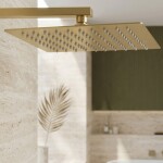 REA - Čtvercová hlavová sprcha JS-P015BG 30cm Brush Gold REA-P0616
