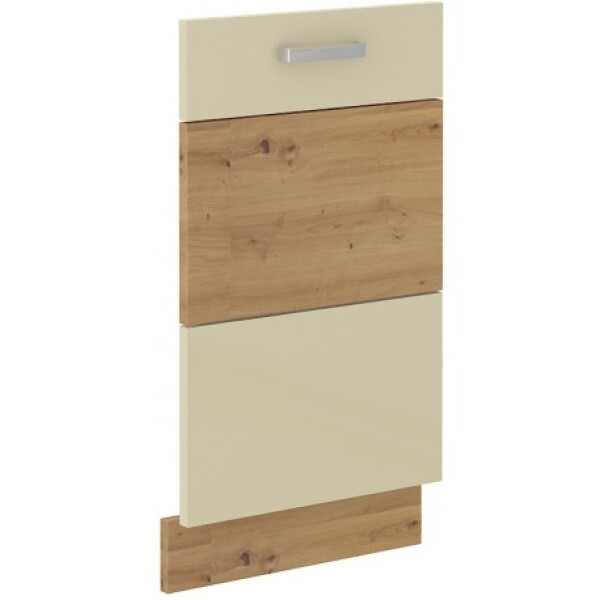 Dvířka na vestavnou myčku nádobí Artisan ZM 713x446 Barva korpusu: Dub artisan, Barva dvířek: Krémový lesk