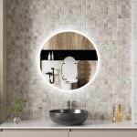Erga Deam, kulaté LED zrcadlo 70cm, 3 barvy světla, přední osvětlení, vyhřívací podložka proti zapaření, ERG-V01-Deam-7070-CL ERG-V01-DEAM-7070-CL