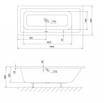 Kielle - Arkas I Obdélníková vana 170x75 cm, bílá 11111432