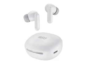 QCY MeloBuds HT16 bílá / Bezdrátová sluchátka s mikrofonem / TWS / ANC / Bluetooth 5.4 / IPX4 / dobíjecí box (HT16 white)