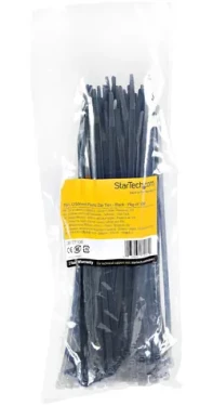 StarTech Stahovací pásky černé / Stahovací páska / Nylon / uvolnitelná / 100 ks / -40 až 85 °C (CBMZT10B)