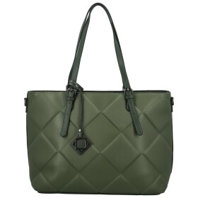 Moderní dámská koženková kabelka na rameno Kathy, tmavě zelená