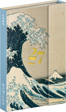 NOTIQUE Magnetic weekly planner Katsushika Hokusai 2027, 11 x 16 cm