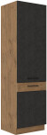 Vysoká potravinová skříňka Vigo 60 DK-210 2F Barva korpusu: Dub Lancelot, Barva dvířek: Dark wood