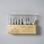 Dortové svíčky "Happy Birthday" stříbrné 13ks