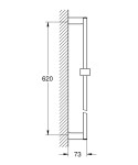 GROHE - Euphoria Cube Sprchová tyč, 60 cm, chrom 27892000