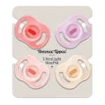 Tommee Tippee Silikonový Dudlík Ultra-light 0-6m, 4 ks, GIRL (433613)
