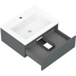 MEXEN/S - Orio koupelnová skříňka 60 cm s umyvadlem Otis, 1 šuplík, grafit mat/bílá mat 91A10-06023-1-BF66-W18M01