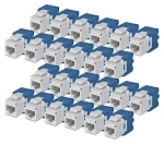 StarTech Keystone Jack CAT6 bílá / Keystone Jack / RJ-45 / 180° / Bez nářadí / PoE / 24 ks (C6KEYTL180WH24PK)