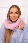 KN14 Dámský dvoubarevný snood světle růžová+šedá UNI