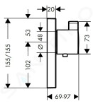 HANSGROHE - Shower Select Termostatická baterie pod omítku, 1 standardní a 1 dodatečný výstup, chrom 15761000