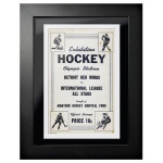 Mustang Obraz v rámu Detroit Red Wings NHL Program Cover Exhibition Hockey All Stars