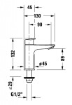 DURAVIT - DuraStyle Basic Umyvadlový ventil, pro studenou vodu, chrom N11080002010