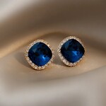 Náušnice Swarovski Elements Jessie, Modrá