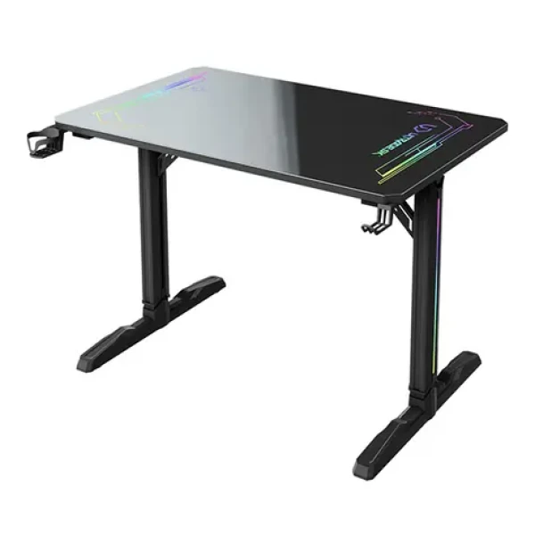 ULTRADESK FREEZE V2 ULTRA-GLASS černá / Herní stůl / 109 x 69 x 75 cm / LED osvětlení (UDESK-FRZ-BB)