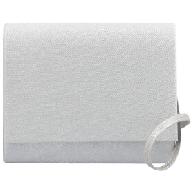 Módní dámská plesová kabelka Elvina, světle stříbrná