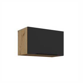 Horní skříňka nad digestoř Aria 60 GU-36 1F Barva korpusu: Dub artisan, Barva dvířek: BL - Black AFM