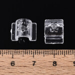 Plastová základna pro výrobu gumiček do vlasů - 10 x 12 x 7 mm - transparentní - 10 ks