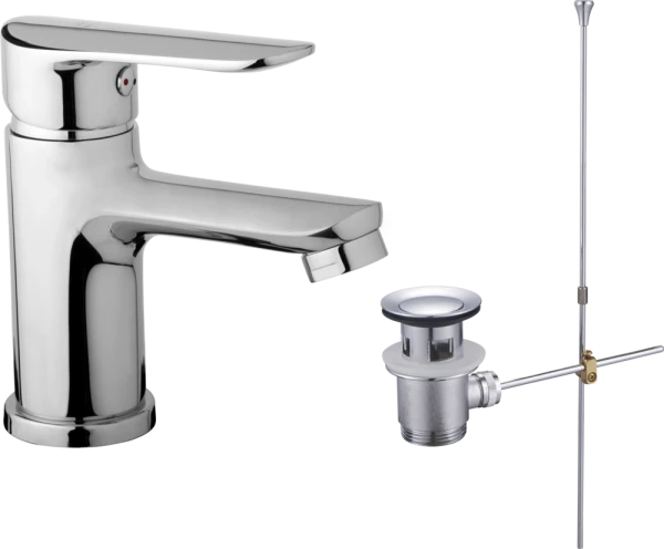 JB Sanitary Stojánková umyvadlová baterie FINERY s KOVOVOU výpustí F10 05 03