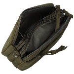 Stylová dámská koženková crossbody kabelka Ariona, tmavě zelená