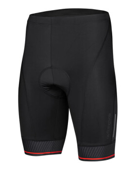 Pánské cyklistické kraťasy ETAPE ELITE TEAM s vložkou, černá/červená (cyklistické kraťasy ETAPE s vložkou, velikost XL)