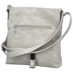 Stylová koženková crossbody kabelka Gelicia, šedá