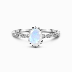 Royal Fashion stříbrný prsten GU-DR23095R-SILVER-MOONSTONE-TOPAZ Velikost: 6 (EU: 51-53)