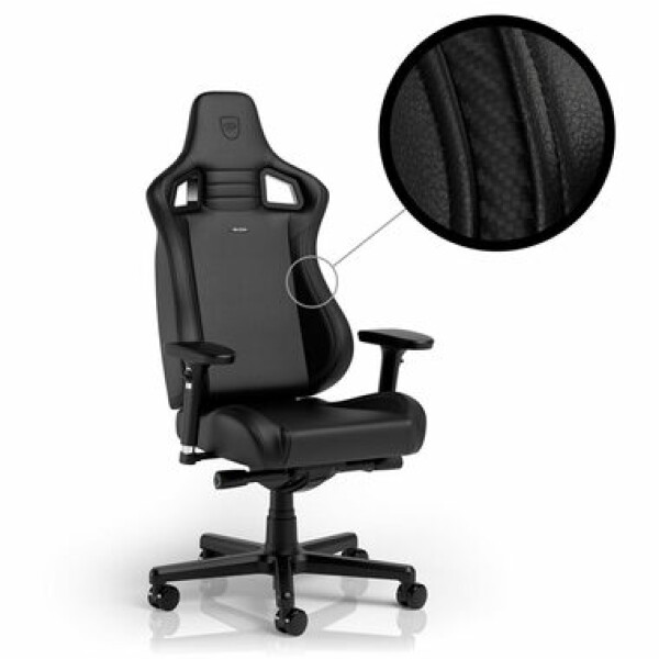 Noblechairs EPIC Compact černá / Herní židle / PU kůže / nastavitelná / pojezdová kolečka / nosnost 120 kg (NBL-ECC-PU-BLA)