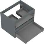 MEXEN - Box-A skříňka pro umyvadlo 60, 2 zásuvky, grafit mat 91AX0-0600-470-2-66