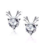 Royal Fashion stříbrné náušnice HA-XEZ006-SILVER-MOISSANITE