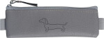 Penál etue mini s gumou na diář Sausage Dog dark gray 20x4cm