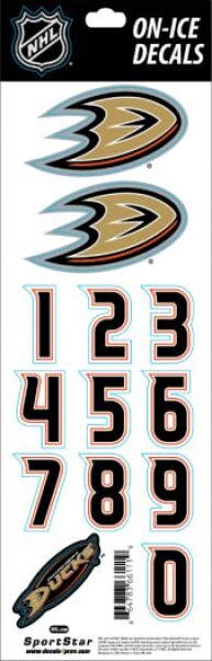 Sport Star Samolepky na helmu Anaheim Ducks Decals Orange