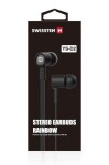 SWISSTEN Earbuds Rainbow YS-D2 černá / Sluchátka s mikrofonek / 3.5mm Jack / 1.2m (51106000)