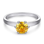 LUNICA Stříbrný zásnubní prsten LEMON Velikost prstenu: 5 (EU: 49-50) 0918_5