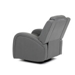 TV a relaxační křeslo, manuální polohování, potah šedá látka v dekoru kůže