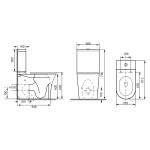 Bruckner - LEON WC kombi, Rimless, spodní/zadní odpad, bílá 201.437.4