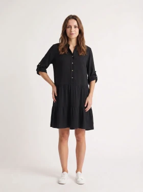 HOSH Dámské košilové šaty Spirit černé Velikost: XXL/3XL