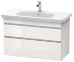 DURAVIT - DuraStyle Umyvadlová skříňka 61x93x45 cm, 2 zásuvky, lesklá bílá DS648202222