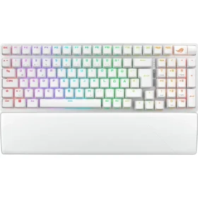 ASUS ROG Strix Scope II 96 bílá / herní klávesnice / mechanická / bezdrátová / spínače ROG NX Snow / DE (90MP037A-BKDA30)
