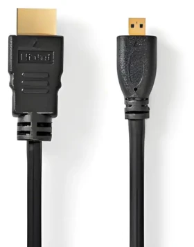 Nedis High Speed HDMI – Micro HDMI černá / Kabel HDMI / Micro HDMI / 4K 30 Hz / 10,2 Gbps / 1,5 m / Ethernet (CVGL34700BK15)