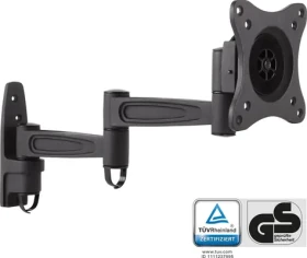 InLine 23105D černá / Držák na monitor / do 27" / VESA 75x75, 100x100 mm / nosnost 15 kg / naklápěcí a otočný (23105D)