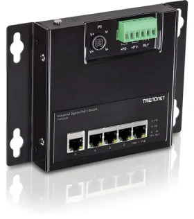 TRENDnet Průmyslový switch 5-port PoE+ / Switch / 5-port Gigabit PoE+ / 200 W / 10 Gbit/s / unmanaged (TI-PG50F)