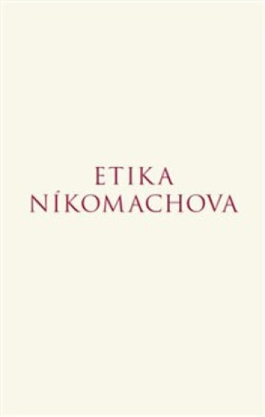 Etika Níkomachova - Aristotelés