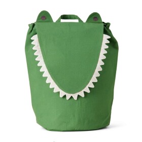 Ferm LIVING Dětský úložný koš Crocodile Artichoke Green, zelená barva, textil