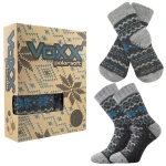 VOXX Sada zimních ponožek a pletených palčáků TRONDELAG SET s ionty stříbra ANTRACITOVÉ MELÉ 35-38 117560