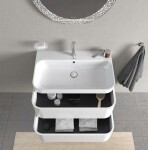 DURAVIT - Happy D.2 Plus Skříňka s umyvadlem 48x78x49 cm, 2 zásuvky, bílá vysoký lesk HP4637O2222