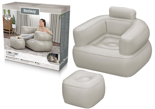 Mamido Nafukovací křeslo Bestway 75137 světlé